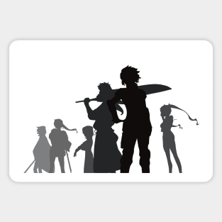 Danmachi Anime Season 4 Hestia Familia Member in Black Silhouette Magnet